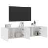 Meubles TV muraux 2 pcs blanc 80x30x41 cm 