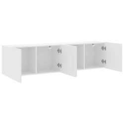 Meubles TV muraux 2 pcs blanc 80x30x41 cm 