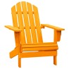 Chaise de jardin Adirondack bois de sapin massif orange 