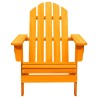 Chaise de jardin Adirondack bois de sapin massif orange 