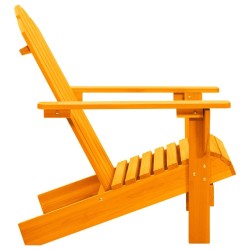Chaise de jardin Adirondack bois de sapin massif orange 