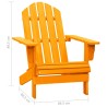 Chaise de jardin Adirondack bois de sapin massif orange 