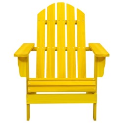 Chaise de jardin Adirondack bois de sapin massif jaune 