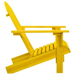 Chaise de jardin Adirondack bois de sapin massif jaune 