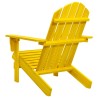 Chaise de jardin Adirondack bois de sapin massif jaune 