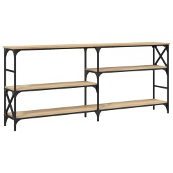 Table console chêne sonoma 180x29x76,5 cm bois d'ingénierie 