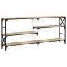 Table console chêne sonoma 180x29x76,5 cm bois d'ingénierie 