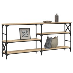 Table console chêne sonoma 180x29x76,5 cm bois d'ingénierie 