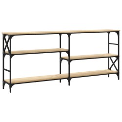 Table console chêne sonoma 180x29x76,5 cm bois d'ingénierie 