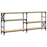 Table console chêne sonoma 180x29x76,5 cm bois d'ingénierie 