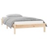 Cadre de lit à LED sans matelas 100x200 cm bois massif 