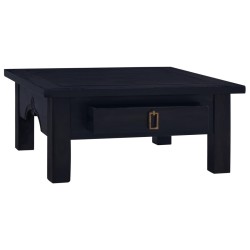 Table basse Café noir clair 68x68x30 cm Bois d'acajou massif 