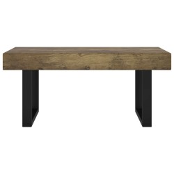 Table basse Marron foncé et noir 90x45x40 cm MDF et fer 