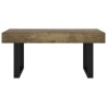 Table basse Marron foncé et noir 90x45x40 cm MDF et fer 