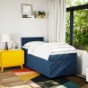 Sommier à lattes de lit avec matelas Bleu 90x190 cm Tissu 