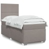 Sommier à lattes de lit avec matelas Taupe 90x190 cm Tissu 
