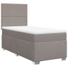Sommier à lattes de lit avec matelas Taupe 90x190 cm Tissu 