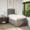 Sommier à lattes de lit avec matelas Taupe 90x190 cm Tissu 