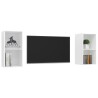 Meubles TV muraux 2 pcs Blanc Bois d'ingénierie 