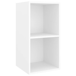 Meubles TV muraux 2 pcs Blanc Bois d'ingénierie 