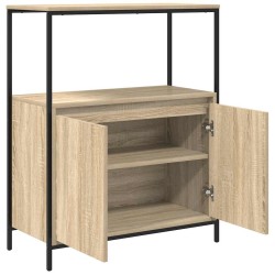 Meuble de salle de bain et étagères chêne sonoma 76,5x35x95 cm 
