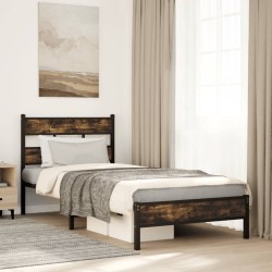Cadre de lit sans matelas avec tête de lit 107x203 cm 
