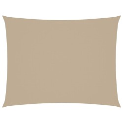 Voile de parasol tissu oxford rectangulaire 5x6 m beige 