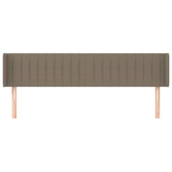 Tête de lit avec oreilles Taupe 163x16x78/88 cm Tissu 