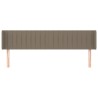 Tête de lit avec oreilles Taupe 163x16x78/88 cm Tissu 