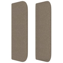 Tête de lit avec oreilles Taupe 163x16x78/88 cm Tissu 