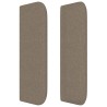Tête de lit avec oreilles Taupe 163x16x78/88 cm Tissu 