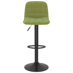 Tabourets de bar lot de 2 vert clair velours 