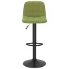 Tabourets de bar lot de 2 vert clair velours 