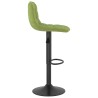 Tabourets de bar lot de 2 vert clair velours 