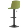 Tabourets de bar lot de 2 vert clair velours 