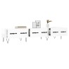 Meuble TV blanc brillant 150x36x30 cm bois d'ingénierie 