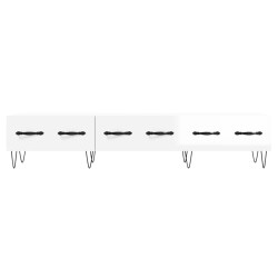 Meuble TV blanc brillant 150x36x30 cm bois d'ingénierie 