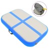 Tapis gonflable de gymnastique avec pompe 60x100x20 cm PVC Bleu 