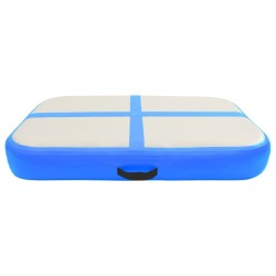 Tapis gonflable de gymnastique avec pompe 60x100x20 cm PVC Bleu 