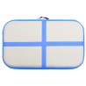 Tapis gonflable de gymnastique avec pompe 60x100x20 cm PVC Bleu 