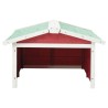 Garage de tondeuse à gazon 72x87x50 cm Rouge et blanc Sapin 