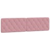 Coussin de tête de lit rose 200 cm velours 