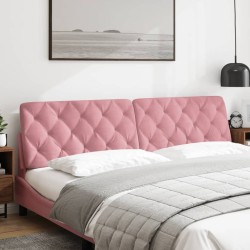 Coussin de tête de lit rose 200 cm velours 