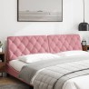 Coussin de tête de lit rose 200 cm velours 