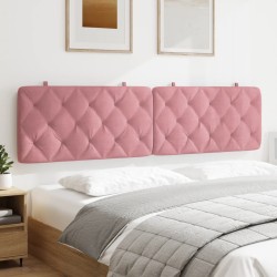 Coussin de tête de lit rose 200 cm velours 