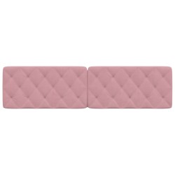 Coussin de tête de lit rose 200 cm velours 