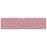 Coussin de tête de lit rose 200 cm velours 