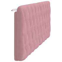 Coussin de tête de lit rose 200 cm velours 