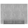Meuble TV mural Gris béton 120x23,5x90 cm Bois d’ingénierie 
