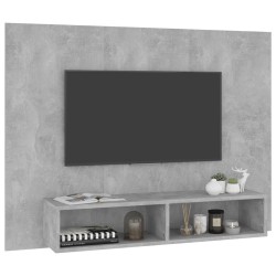 Meuble TV mural Gris béton 120x23,5x90 cm Bois d’ingénierie 